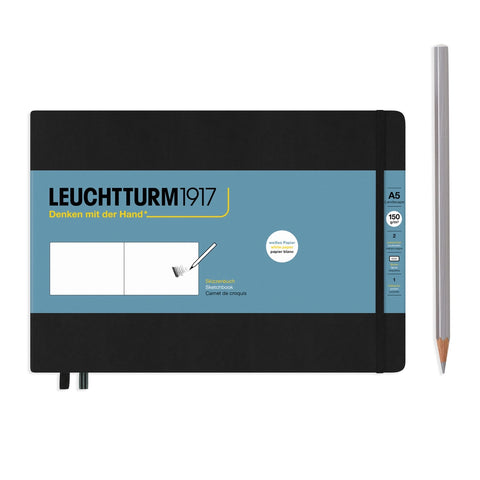 Leuchtturm1917 Medium Landscape Black Sketchbook