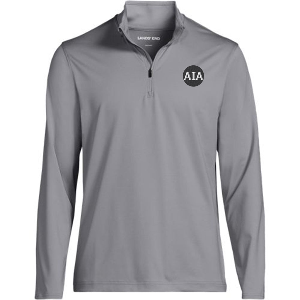 AIA Unisex Lands' End Quarter Zip Pullover in Harbor Gray