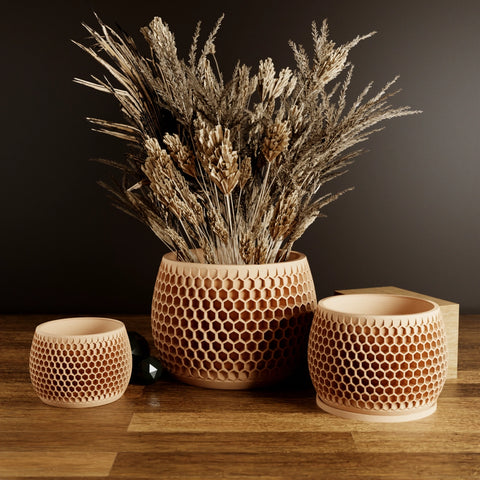 Honeycomb Planter by Modernized Pottery