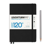 120g Medium (A5) 5x8" Notebook, Plain in Classic Black
