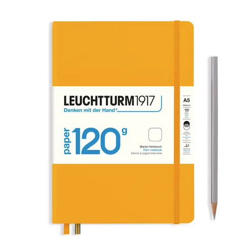 120g Medium (A5) 5x8" Notebook, Plain in Rising Sun
