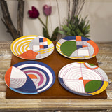 Hoffman Rug, Frank Lloyd Wright Set Of 4 Dessert Plates