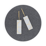 Freja Geometric Rectangle Earring · Frost