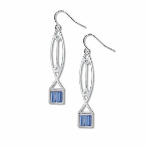 FLW Winslow Lightscreen Sapphire Earrings