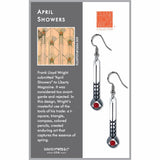 Frank Lloyd Wright April Showers Red Earrings