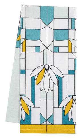 FLW Waterlilies 100% Cotton Printed Towel