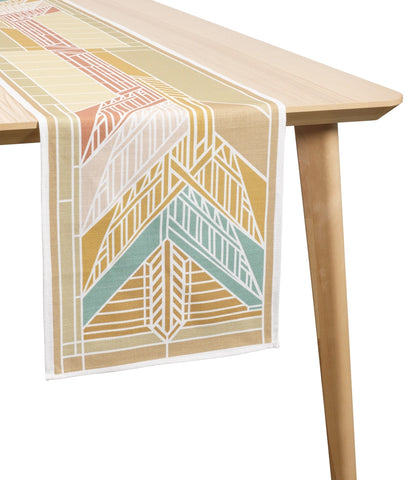 FLW Dana Sumac 100% Cotton Printed Table Runner