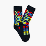 Geometric Black Socks