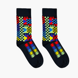Geometric Black Socks