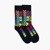 Geometric Black Socks