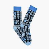 Tribal Light Blue Socks