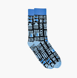Tribal Light Blue Socks