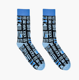 Tribal Light Blue Socks