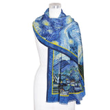 Van Gogh's Starry Night Fine Art Silk Blend Shawl