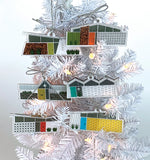 Acrylic Midcentury House Ornament - Wedge Roof