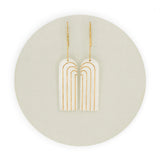 Iona Arch Earrings in Soft Frost & Gold