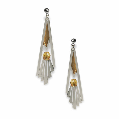 Art Deco Grand Staircase Rail Detail Earrings