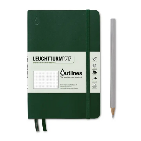 Outlines Edition Waterproof Notebook in Walden Green