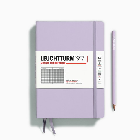 Medium (A5) 5x8" Notebook, Squared in Lilac