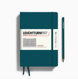 Medium (A5) 5x8" Notebook, Squared in Pacific Green