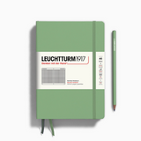 Medium (A5) 5x8" Notebook, Squared in Sage Green