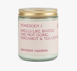 Homebody Candle (Bergamot & Tea Leaves) Glass Jar Candle