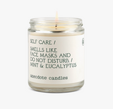 Self Care (Mint & Eucalyptus) Glass Jar Candle