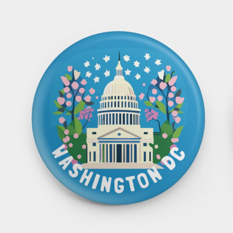 Washington DC Capitol Building Pin-Back Button