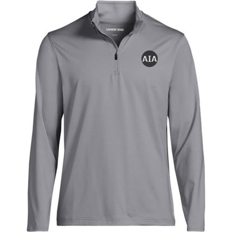 AIA Unisex Lands' End Quarter Zip Pullover in Harbor Gray