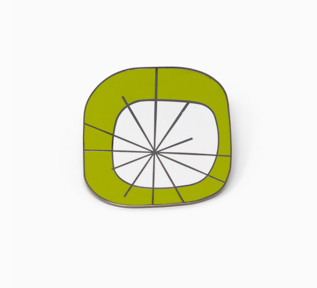 Atomic Green Enamel Pin – AIA Design Shop