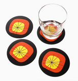 Atomic Vinyl Coasters (Set of 8)