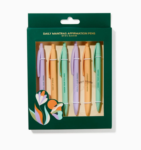 Affirmation Soft Touch Pens (Set of 6)