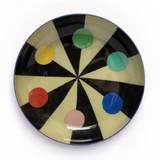 3.6" Round Enamel Dish: Benson’s Color Hexagon