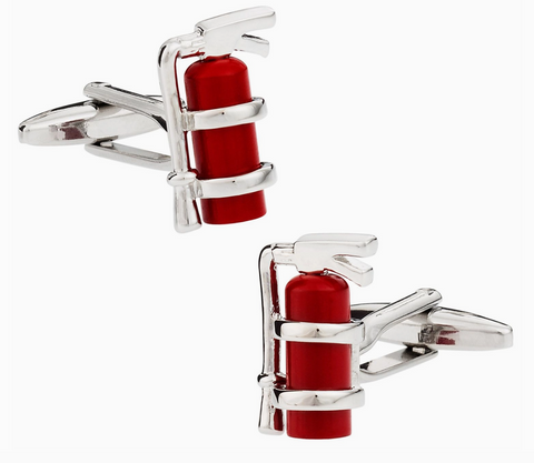 Fire Extinguisher Cufflinks