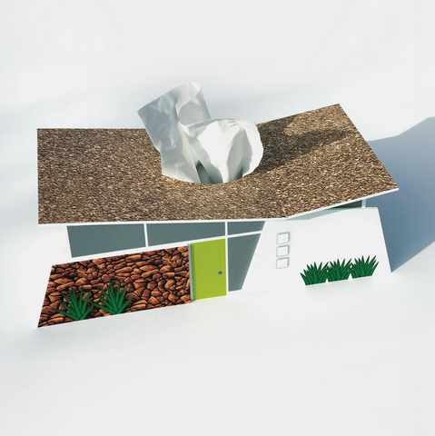 Midcentury Tissue Box Cover - Ranch Club Estates