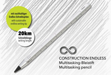 Troika Multi-Tasking Construction: Endless Pencil 12.5 Miles in Silver