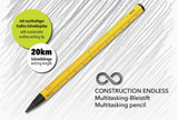 Troika Multi-Tasking Construction: Endless Pencil 12.5 Miles in Yellow