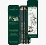 9000 Graphite Art Pencils For Drawing, Tin of 6