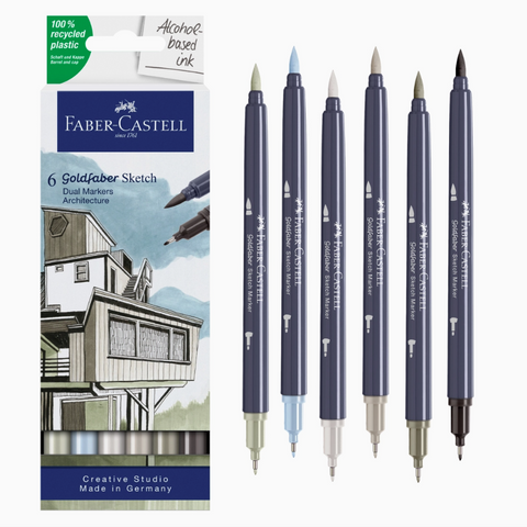 Goldfaber Sketch Markers, Architecture (Wallet of 6)
