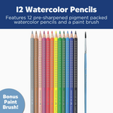 Watercolor EcoPencils with Raised Grip (Set of 12)
