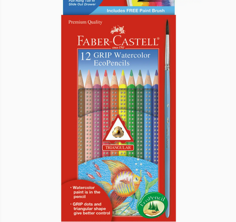 Watercolor EcoPencils with Raised Grip (Set of 12)
