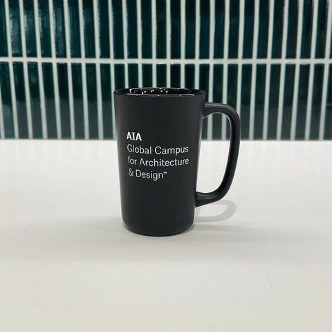 Global Campus Matte Black Coffee Mug