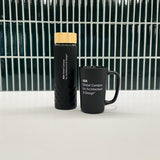 Global Campus Matte Black Coffee Mug