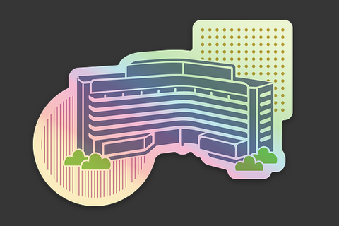 Global Campus Holographic Vinyl Sticker