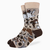 Men's Coffee Cat Socks (Size 7-12)