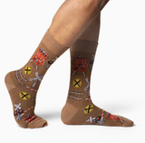 Men's Railroad Crossing Socks (Size 7-12)
