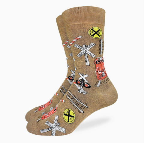 Men's Railroad Crossing Socks (Size 7-12)