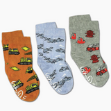 Kid's Construction, Airplane & Fire Rescue Socks (Set of 3)