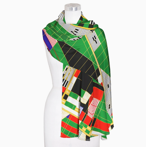 Hillside Curtain Silk Blend Shawl