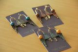 Llama Beaded Earrings in Espresso